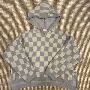 Checkered Pink Lily Sweater